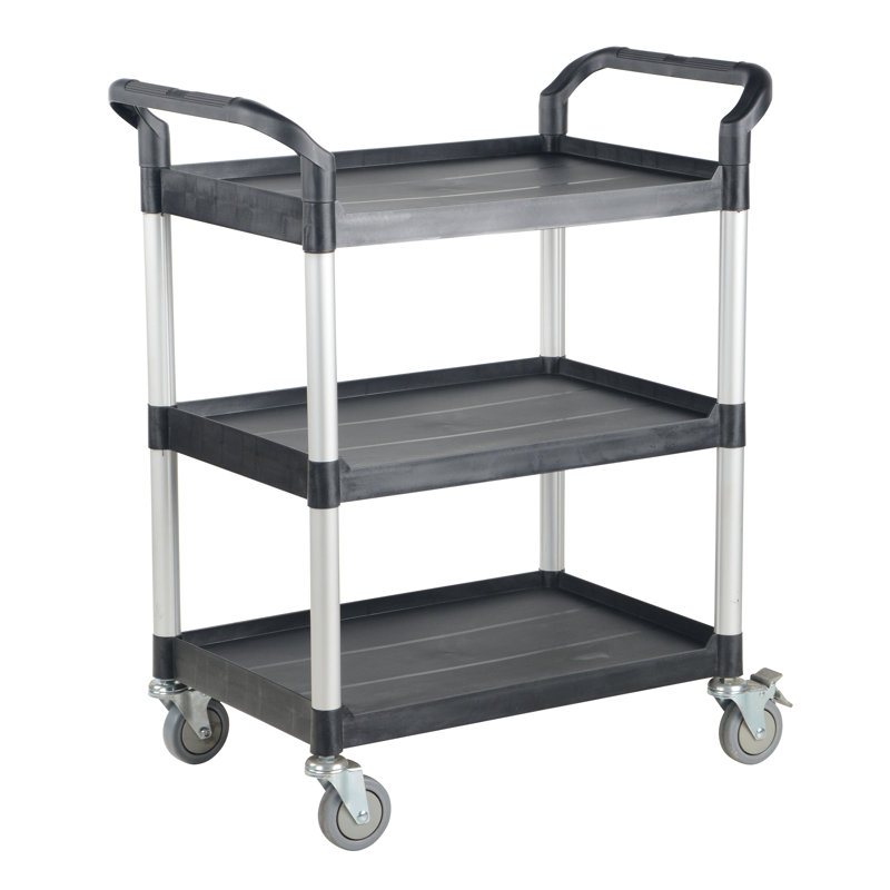 Vestil 3-Shelf Gray Metal Commercial Service Cart