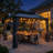16FT x 12FT Outdoor Aluminum Double-Layer Metal-Roofed Gazebo, Equipped with Mosquito Screens and Privacy Curtains-111536499