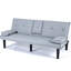 67 po, lit, gris, pliable, porte-gobelet, multifonctionnel relaxant à la maison, pliable en un clic, temps libre-1735216787