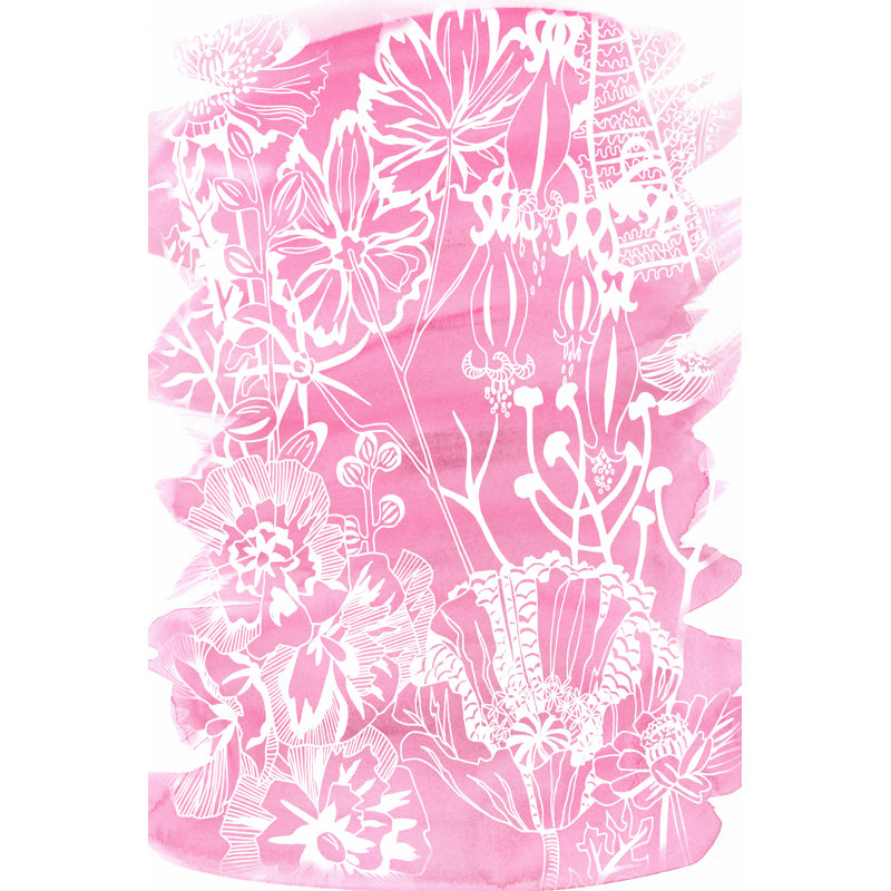 Fuchsia Bouquet I 1 Piece Wrapped Canvas Painting, 46cm H x 30cm W x 3.8cm D