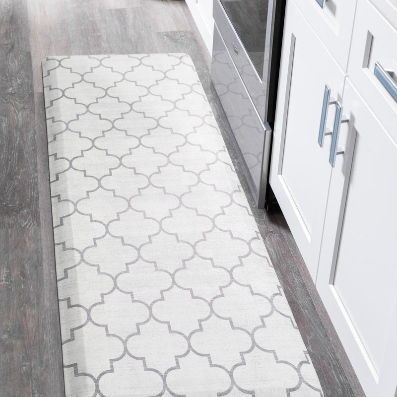 Tapis anti-fatigue Annetrude, Rectangle 2 pi x 5 pi, Blanc