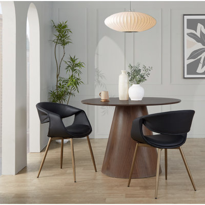 Clarissa Upholstered Chairs With Tapered Metal Legs