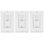 TopGreener Motion Sensor Light Switch Dimmer, 150W LED, Single Pole - White, With Wall Plate (3-Pack)