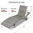 Patio Wicker Chaise Lounge Chairs Set of 2 with Wheels and Side Table-371690564