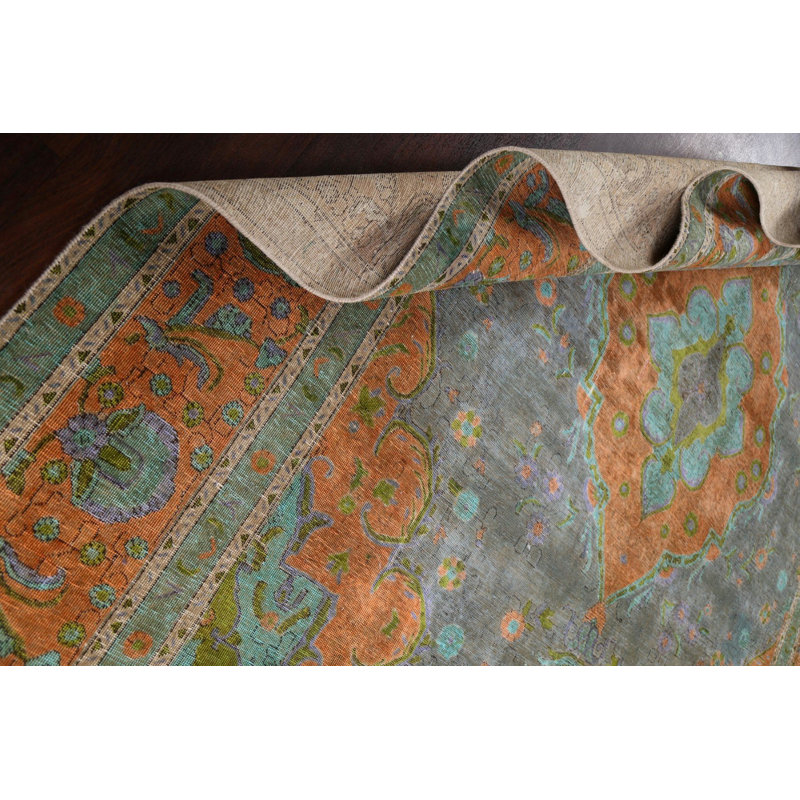 One-of-a-Kind 9'4" X 12'8" 1950s Wool Area Rug in