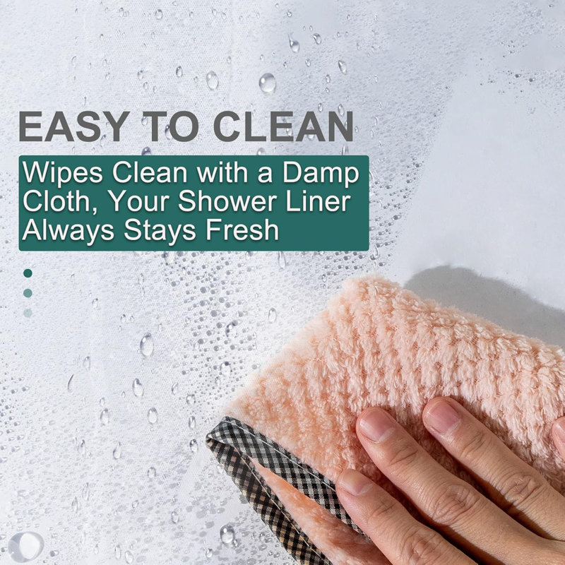 Doublure de rideau de douche transparente en PEVA avec aimants et œillets antirouille, doublure de douche imperméable et légère