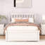 Lit plateforme simple avec tiroirs en blanc délavé - Fabrication en bois d'hévéa pour une chambre à coucher moderne lavée 2 espaces de rangement efficaces Rénovation de matériaux de qualité-859285417