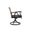 4 5 chaises de patio, mobilier d'extérieur avec chaises pivotantes stables, plateau de table en acier et coussins amovibles