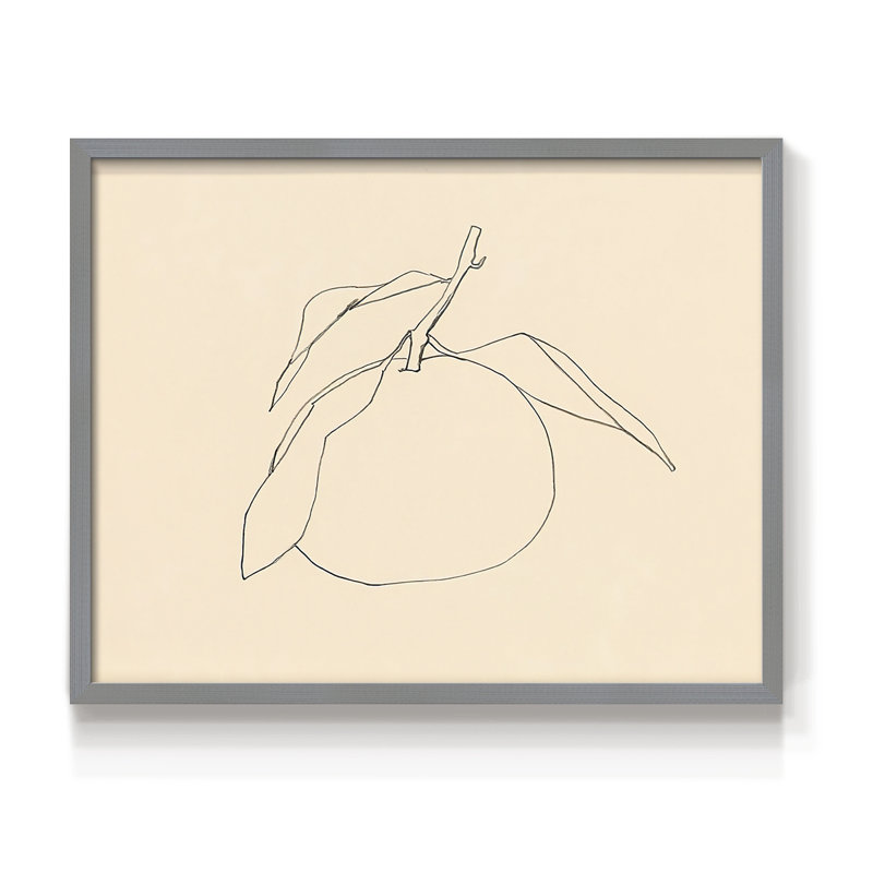 «Citrus Contour I», reproduction encadrée