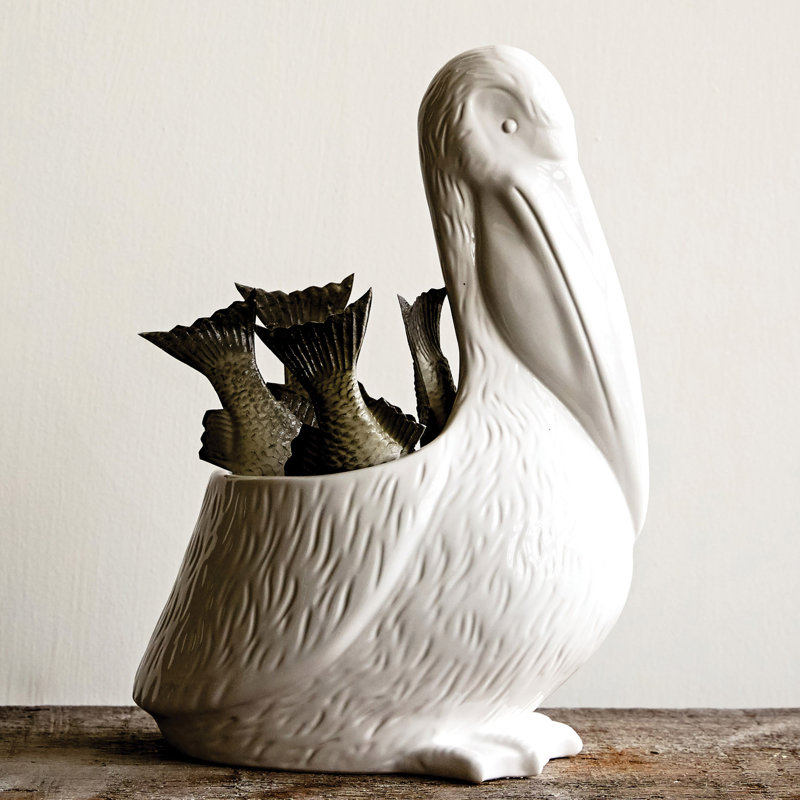 Ceramic Pelican Shaped Planter