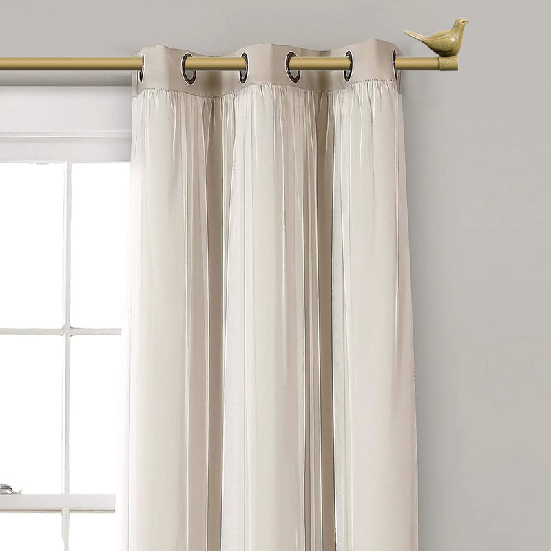 Tringle à rideaux simple ajustable 0,75 po, 28" - 48", Cottage