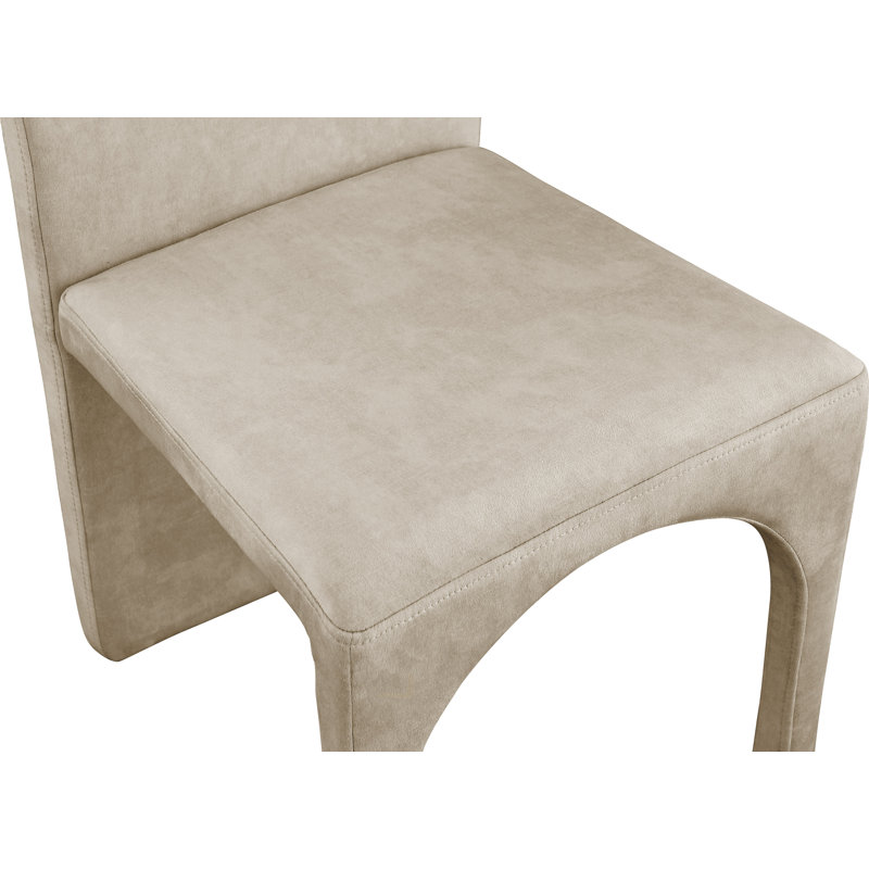 Chaise d'appoint en velours Car Pathia, Velours pierre