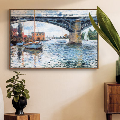 Le pont à Argenteuil, temps gris, 1874, reproduction d'art sur toile