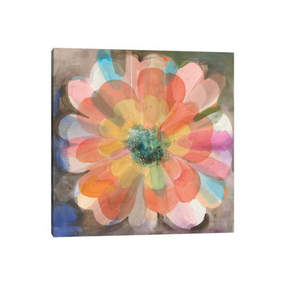 Kaleidoscope Flower by Danhui Nai - Wrapped Canvas Painting 1 Piece Wrapped Canvas Painting