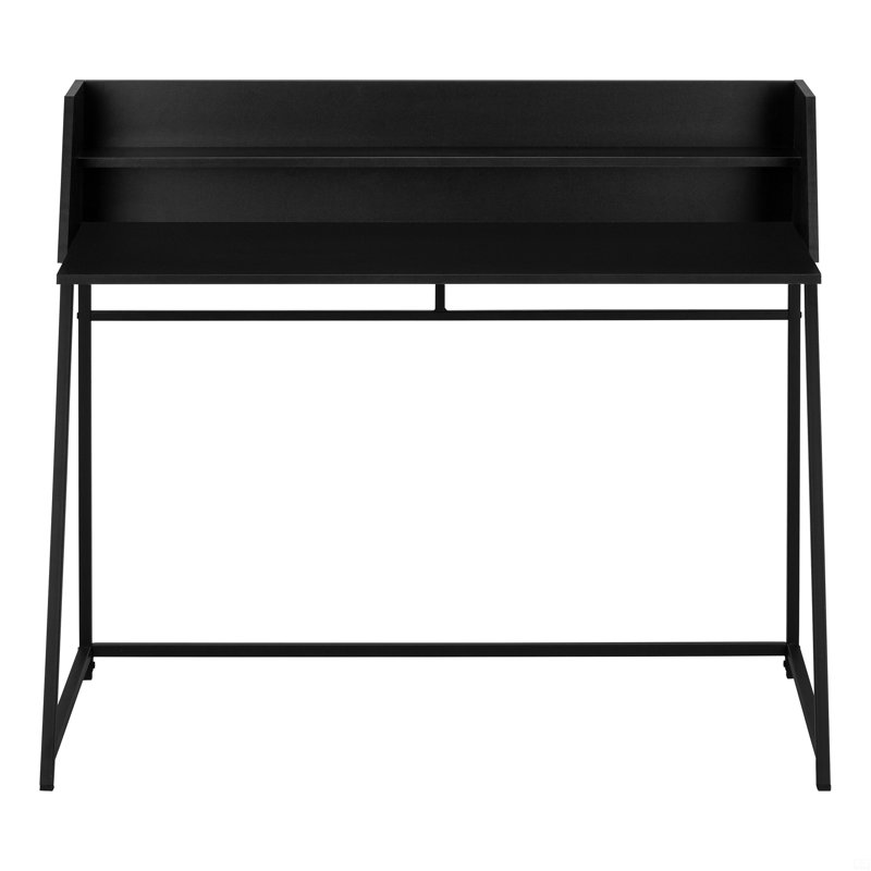 Computer Desk, Home Office, Laptop, Storage Shelves, 48"L, Black/Black