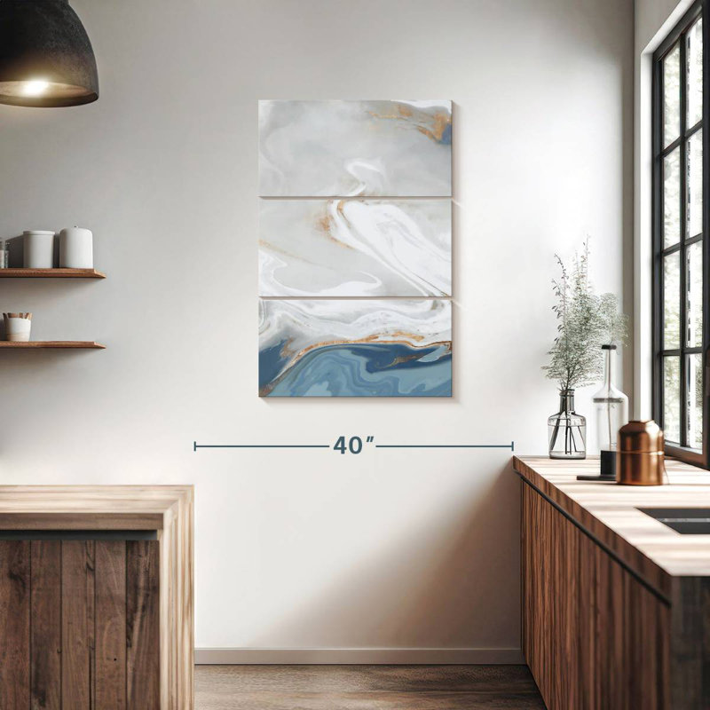 Avery Blue Velour II, 38'' H x 24'' W
