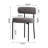 Short Plush Upholstered Metal Dining Chairs-580583879