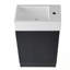 Armoire de rangement de salle de bain avec lavabo et tablette latérale-263003154