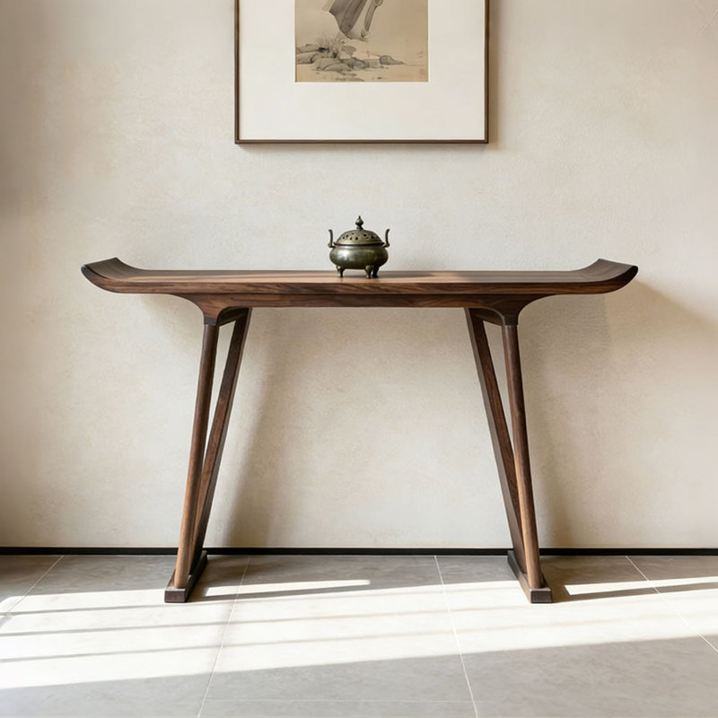 Nouvelle console en bois de style chinois, 35.4" H x 47.2" W x 15.7" D