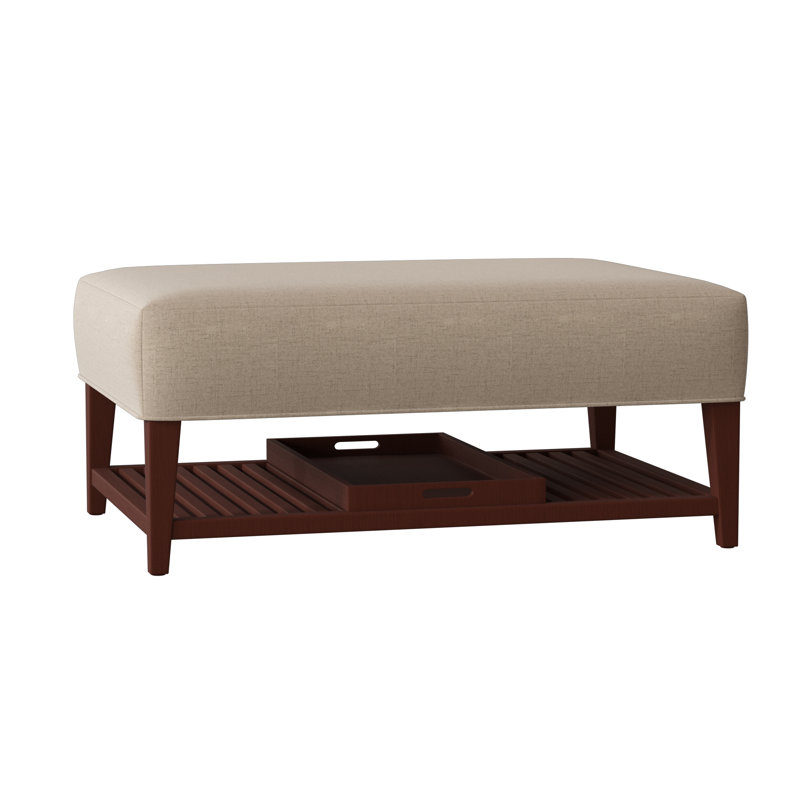 Carly Upholstered Ottoman, Manhattan, Nomad Snow Crypton®