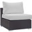 Convene 5 Piece Rattan Sectional Seating Group with Cushions-337879606