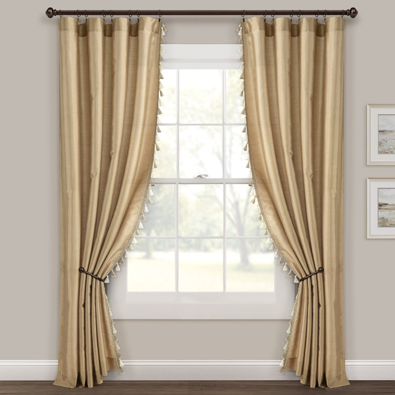 Rideau en polyester Luxury Regency, Taupe