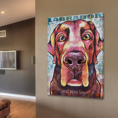 Labrador Pop Art par Stephanie Gerace - reproduction d'art sur toile tendue