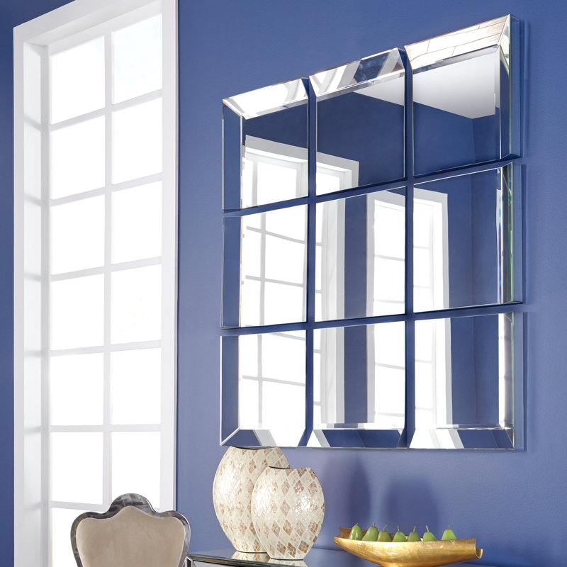 Ensemble 9 pièces de miroir de grille moderne et contemporain
