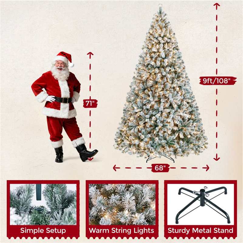 Arbre de Noël artificiel Ericka, Poteau d'angle H 9 pi