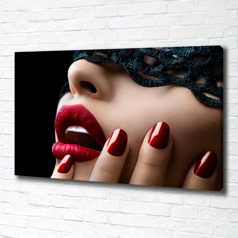 Lace Mask - Wrapped Canvas Print
