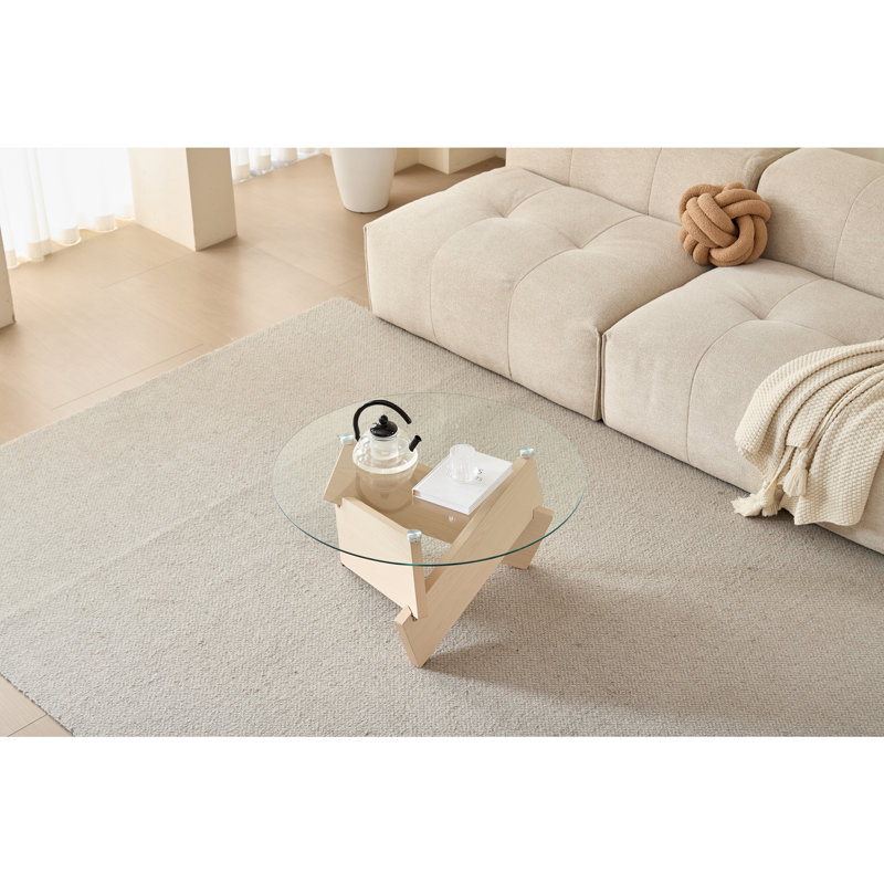 Table basse ronde moderne, Clear