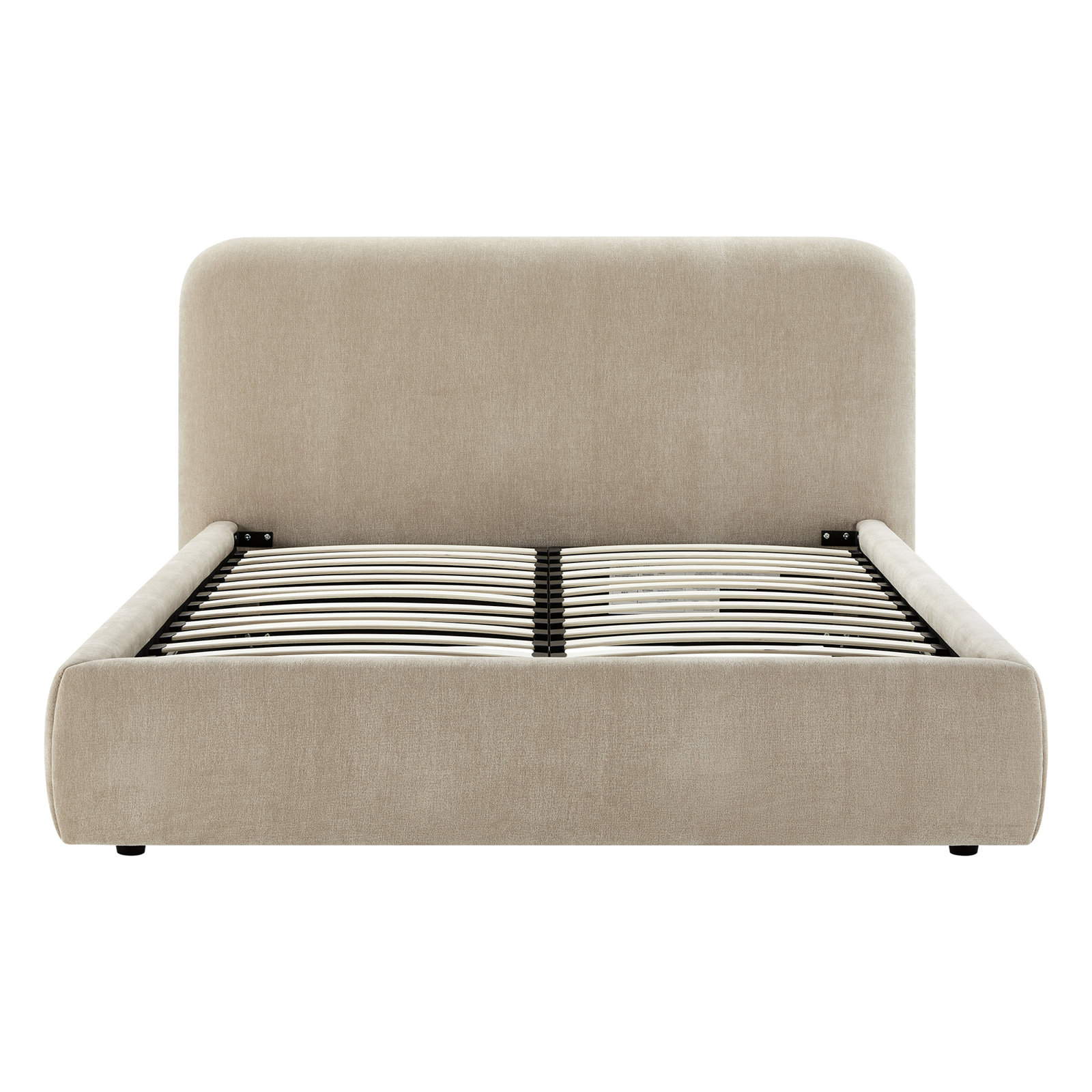 Bella Upholstered Platform Bed, Queen, Capri Wicker Chenille