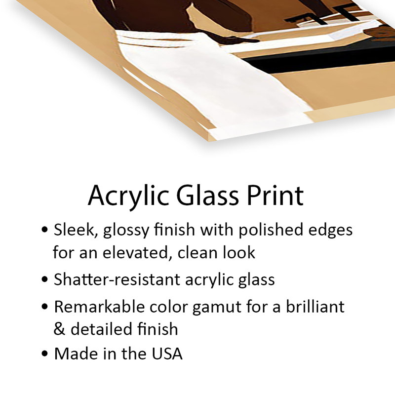 Imprimé matinale sur verre acrylique, H 24 po x l 16 po x P 0,25 po