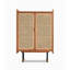 Armoire à chaussures moderne et minimaliste en rotin de bois massif