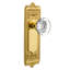 Egg & Dart Plate with Round Clear Crystal Door Knob-335012061