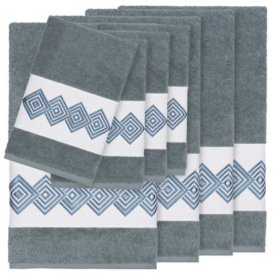 Noah 8 Piece Turkish Cotton Towel Set