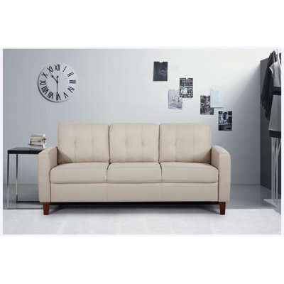 Chaise d'appoint rembourrée - fauteuil capitonné capitonné en tissu de polyester pour le salon