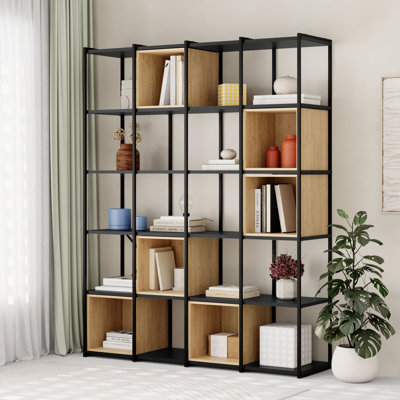 Aluino 179cm H x 139.5cm W Metal Bookcase