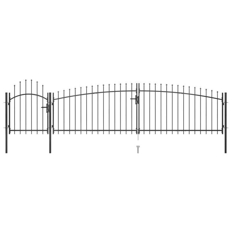 Papaleo Black Metal Gate, 150cm H x 500cm W