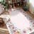 Floral Area Rug, Washable Non Slip Low Pile Rug for Bedroom Living Room-998498886-998498893