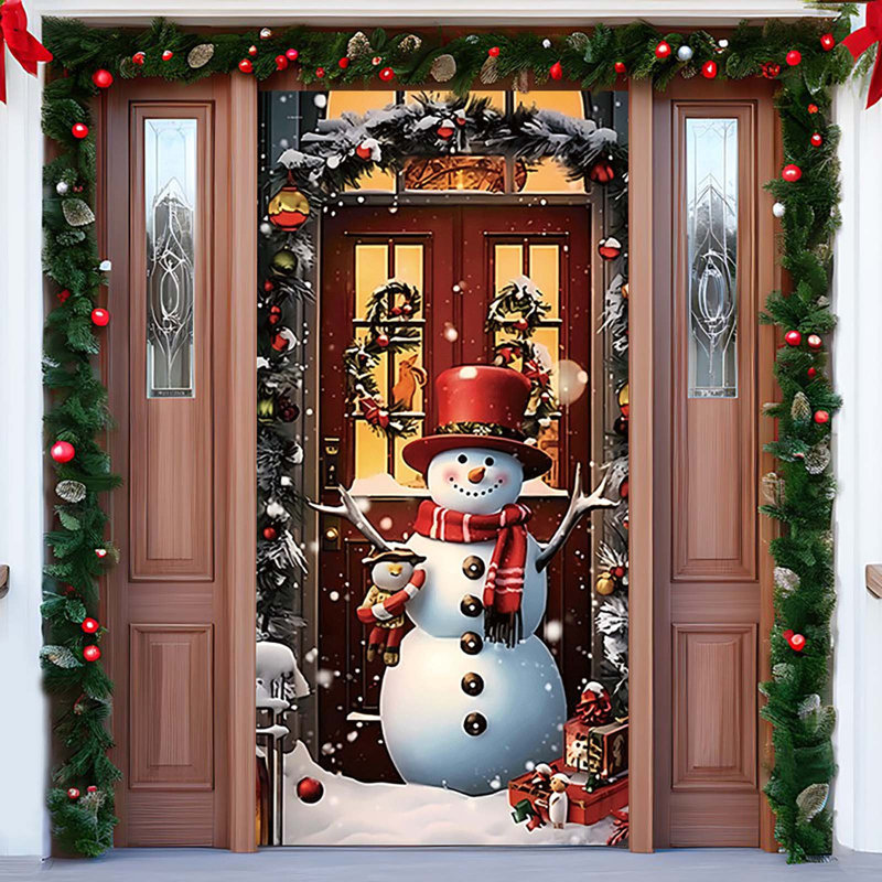 Couvercle de porte de Noël kbndieu, D