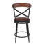 Tabouret pivotant Homepop Hudson - Polyuréthane brun