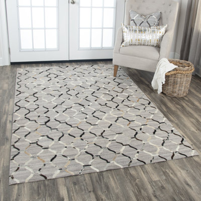 Leather Geometric Indoor Rug