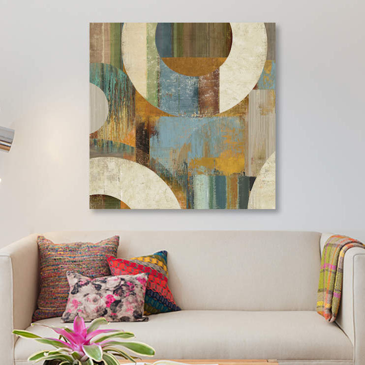 « division ii », impression sur toile, H 12 po x l 12 po x P 1,5 po, Toile tendue, Pas de tapis
