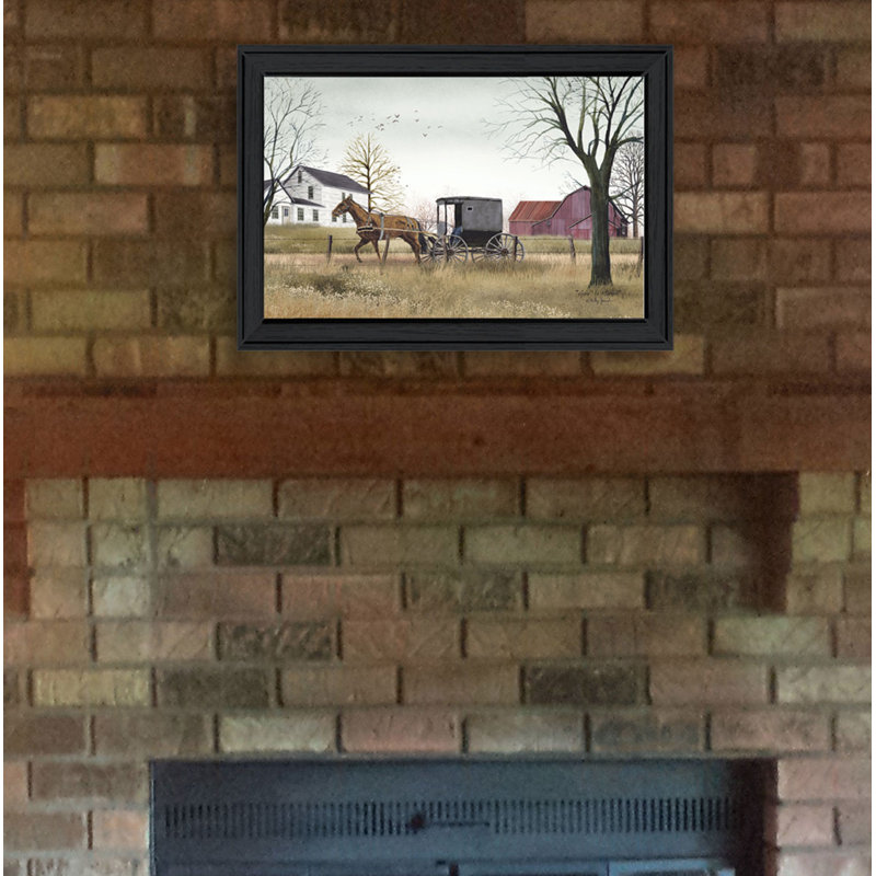 'Going to Market' Framed Acrylic Painting Print