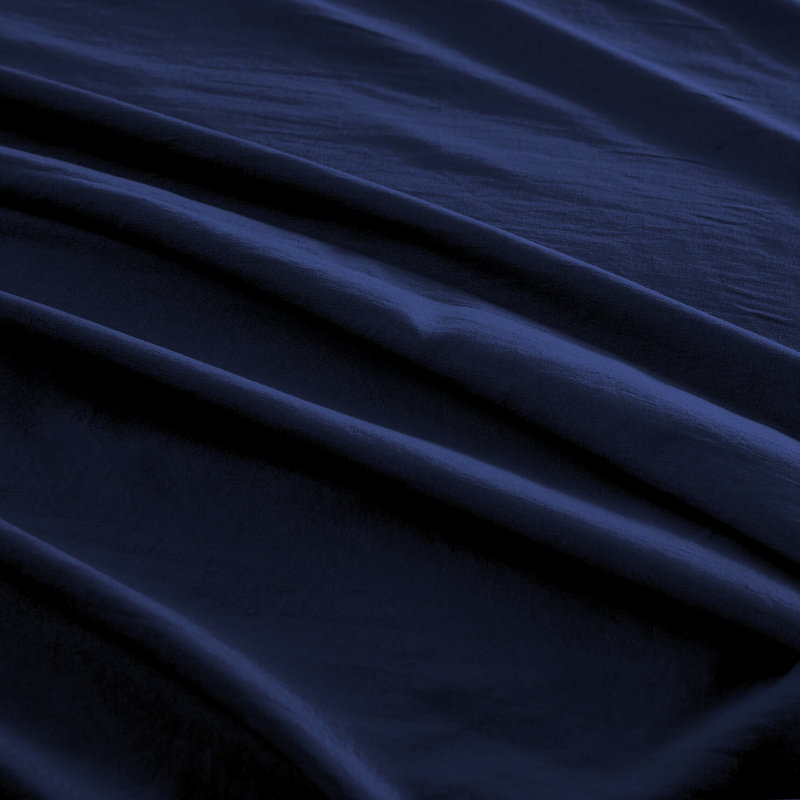 Kiranjot Microfibre 200 TC Reversible Modern & Contemporary Duvet Cover Set With Pillow Cases, 230cm x 220cm, Navy