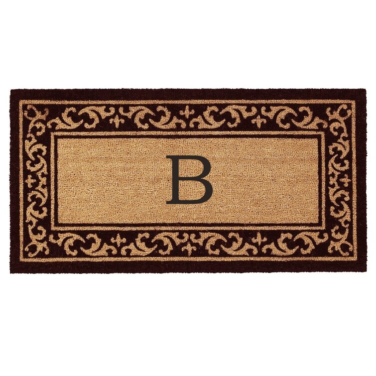 Zawacki Monogram Non-Slip Outdoor Door Mat