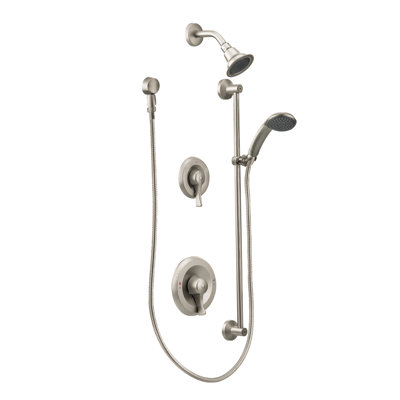 Garniture de douche et de douche à main à pression équilibrée M-Dura Posi-Temp Moen, valve requise