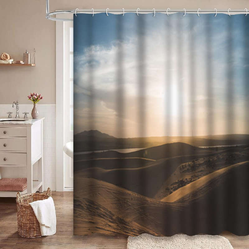 Rideau de douche Vietnam Desert Sunset, L 72 po x l 84 po
