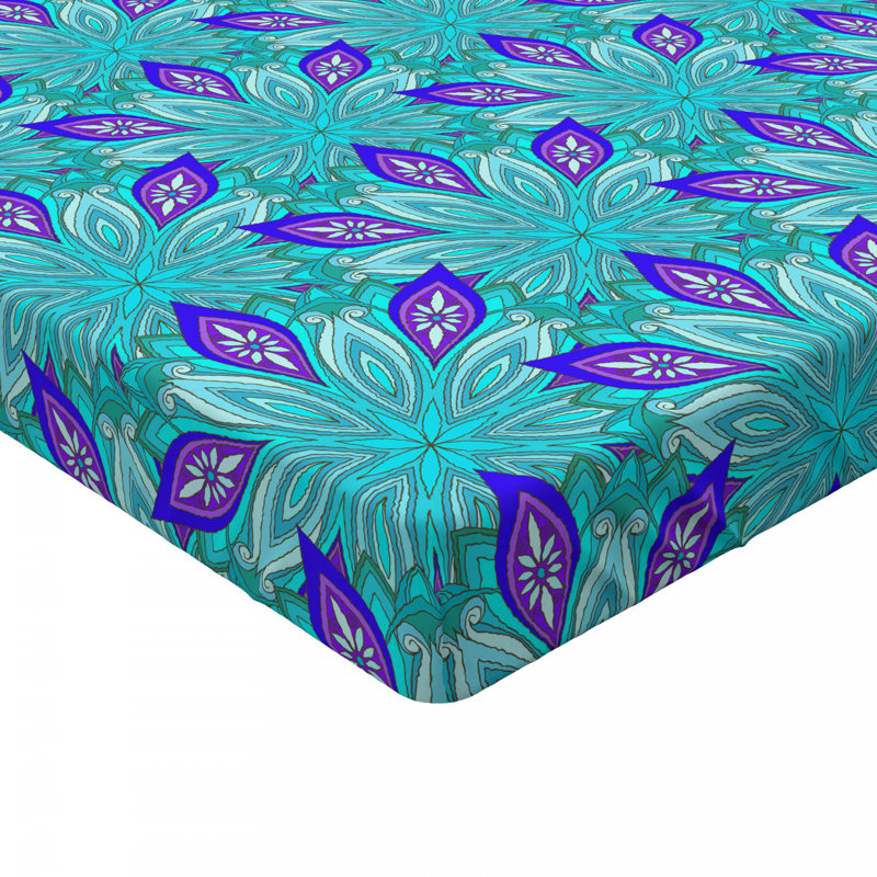 Microfiber Floral Fitted Sheet, Full Fitted Sheet